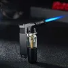 Spray Gun No Gas Lighter Torch Lighter Turbo Lighters Smoking Accessories Visible No Gas Cigar Cigarettes Lighter Gadgets For Men OJ85