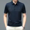 Polos pour hommes 2023 T-shirt en soie de glace imprimé à manches courtes d'été en vrac élastique t-shirt polo 230901