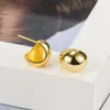 Stud Earrings 1 Pair Electroplating Geometric Shiny Piercing Dress Up Simple Mini Plated Women Jewelry Accessory