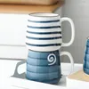 Kubki 500 ml śniadanie napój kawę herbata kubki na kubki duże podkładki ceramiczne biuro kuchenne stoliki japońskie ręcznie malowane na kubek prezenty