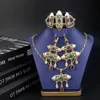 Bruiloft Sieraden Sets Sunspicems Etnische Stijl Marokko Sieraden Sets Goud Kleur Vrouwen Druppel Oorbel Bedelarmband Ketting Arabische Bruid Bruiloft Sieraden 230901