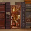 ドールハウスアクセサリーchutebee diy book nook kitミニチュアハウスギフトのアイデアダストカバー付きタッチライトシークレットリズムクラフト誕生日ギフト230904