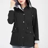 Trenchs de femmes 2023 automne et hiver capuche détachable coupe-vent dames manteau imperméable