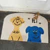 Carpets PVC Welcome Doormat Cartoon Hallway Mat Cuttable Entrance Dog Rug Carpet Area Anti Dust Floor Tidy Pad Aesthetic Home Decor