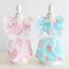 Dog Apparel Pet Clothes Lace Bowknot Suspender Dress For Clothing Cat Small Watermelon Print Cute Thin Summer Fashion Girl Chihuahua