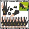 Billard-Zubehör, 1–10 Stück, professionelle Snooker-Billard-Handschuhe, Stickerei, linke Hand, drei Finger, Tischball, glatte Lycra-Stoffe, Sportzubehör 230901