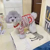 Dog Apparel Autumn Puppy Clothes Teddy Flower Clothes Bichon Knitwear Pomeranian Winter Coat Pet Open Shirts Popular Dog Clothes No Scarf x0904