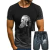 Herren-Trainingsanzüge, Herren-T-Shirt, bärtiger Wikinger-Schädel, Tattoo, Ragnar, Damen-T-Shirt