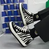 Dress Shoes Lace-up Canvas Mens Casual Boot Man's Ankle Boots Zebra Leopard Male Outdoor Sport Sneakers Trend Ins Shoes Zapatilla Hombre 230901