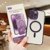 Premium Clear Magnetic cover With Camera Lens Film Protector For iPhone 15 15Plus 15Pro Max 14 Plus 13 12 11 Pro Max With Retail Box Package