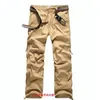 Jeans pour hommes de haute qualité 2022 Cargo Cargo Salopette Coton Militaire Multi Poche Lâche Jungle Déserts Bas Pantalon droit 280D