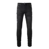 Jeans de diseñador para hombre Biker desgastado de motociclistas Slim Fit Denim para hombres de alta calidad Jean Mans Pants Pour Hommes Real Jeans #694