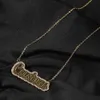 Pendant Necklaces UWIN Custom Stainless Steel Double Layers Name Pendant Necklace with Fashion Three-dimensional Letter Hip Hop Jewelry 230901