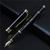 Fountain Penns Exquisite Fountain Pen Anpassad gravering av textkontor Roller Pen 0,5 mm svart bläck School Student Stationery Gift Pen HKD230904