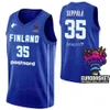 プリントバスケットボールフィンランド35 Ilari Seppala Jersey 19 Elias Valtonen 1 Miro Little 20 Madsen 34 Jacob Grandison 18 Mikael Jantunen 13 Olivier Nkamhouaワールドカップ2023