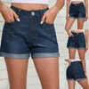 Jeans femininos mulheres calças de bolso alto estiramento perfurado plus size tubo shorts americano rua magro perna flare velho vintage