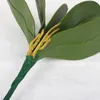 Simulation de feuilles de Phalaenopsis, plantes vertes artificielles, décoration de mariage, de maison, fausse plante, Arrangement floral en pot, feuilles d'orchidées