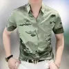 Polo da uomo Light Luxury High-end Fashion 2023 Summer Landscape Painting Camicia stampata a maniche corte Casual versatile