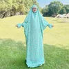 Etnik Giyim Müslüman Dubai Türkiye Baskılı Elbise Eid Kapüşonlu Hijab Dua Ramazan Elbisesi Abaya İslami Giysileri Arapça Tepegöz Kaftan