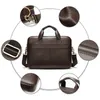 Briefcases WESTAL Men's Bag Genuine Leather Men Briefcase for Laptop 14 Messenger Business Portfolio Document A4 230901