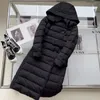 Женская куртка Парки из хлопка Куртки высшего качества Длинная куртка на пуговицах на ремне Пальто Зимнее пальто Ярко-черное теплое модное пальто Американский европейский размер