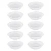 Plates Cabilock 10pcs Plastic Sauce Dishes Dipping Bowls Seasoning Dish Saucer Appetizer For Restaurant Home (White)