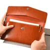 Storage Bags Leather File Folder Data Package Document Bag Fashion Briefcase Contract Bill School Office Supplies