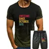 Survêtements pour hommes génial depuis octobre 1970 50e anniversaire cadeau 50 ans T-shirt rétro t-shirt coton naturel doux de haute qualité tee-shirts