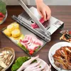 Frutas Vegetais Ferramentas Manual Comercial Carne Congelada Slicer Ferramenta de Corte de Osso Aço Inoxidável Cortador de Cordeiro Picado Frango Pato Peixe 230901