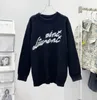 Męskie bluzy bluzy bluzy bluzy z bluzy Jacquard Knitted Sweter w jesieni / zima maszyna do pozyskiwania krawędzi E Niestandardowe jnlarged detale załoga bawełna W12RF