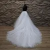 Gonne Gonna da sposa in tulle extra gonfio con strascico da sposa, realizzata su misura a 7 strati, lunga, staccabile, bianca