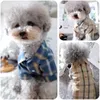 Vêtements pour chiens Vêtements pour animaux de compagnie Petit printemps et automne Chemise Teddy Bear Chihuahua Poche Plaid Style mince