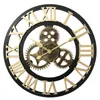 Relógios de parede 40/50cm Vintage Silent Clock Árabe Roman Numeral Pendulum Decor