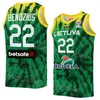 Maglie basket stampate Lituania 2023 Coppa del mondo Nazionale 13 Rokas Jokubaitis 8 TADAS SEDEKERSKIS 33 Tomas Dimsa 17 Jonas Valanciunas 2 Margiris Normantas