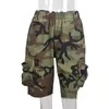 Kvinnor S shorts mode kvinnor kamouflage 2023 sommar avslappnad hög midja multi ficklast streetwear hip hop camo cyklist 230901