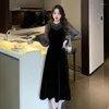 Casual Dresses French Design Feeling Restoring Ancient Ways Velvet Suits Autumn Fashion Light Ripe Age Reduction Wind Two-piece Tide Dress