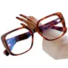 Moda Occhiali da sole Montature da donna Grandi quadrati Acetati Fullrim Frame per occhiali 2024 Moda Occhiali da vista nudi Occhiali da vista Occhiali da vista Custodia di design fullset