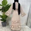 Ethnische Kleidung Eid Mubarak Muslimische Frau Kimono Offene Abaya Dubai Arabisch Islam Hijab Kleid Türkei Abayas Für Frauen Party Abend Marokkanisch