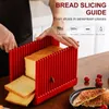 Fruktgrönsaksverktyg Toast Bread Slicer Foldbar för hemlagad matkvalitet Plast Loaf Sandskivskärare Uniform Cutting 230901