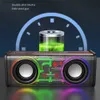 Portabla högtalare V8 Transparent Mecha Bluetooth -högtalare Double Sound RGB Outdoor Sports Portable Subwoofer Wireless Bluetooth Bass Audio Högtalare Q230904