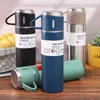 Thermoses Vacuum Insulated Cups With Handle Stainless Steel Thermos Flask Bpa Free Leakproof Drinkware Thermos Tumbler Box Bottle 500ml x0904