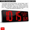 Zegary ścienne 42 cm LED LED LED cyfrowy wieczny kalendarz Zegar jasny regulowany temperatura tydzień wyświetlanie alarm z ponownym