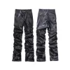 Black Mens High Street Straight Casual Pencil Faux Leather Pants291d