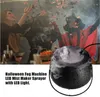 Andra evenemangsfestleveranser Halloween Witch Pot Mist Maker Fogger Witch Cauldron Fog Maker med Color Changing LED Light Halloween Party Gift Decor 230904