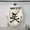 Men's Jackets Winter MMJ cardigan hooded mink plush embroidery skull MASTERMIND men and women jackets WY370 230901