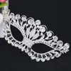 Party Masks Luxury Diamond Mask Masquerade Decoration Crown Alloy for Women Decor Accessories Party Gift 230904