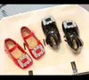 Girls Princess Shoes Kids Leather Shoe Girl Flats Crystal Children Single Shoes Fasion Soft Sole Toddlers Size 21-35