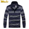 Hommes Polos coton hommes à manches longues Polo printemps automne rayé mâle robe classique affaires père cadeau livraison directe 230904