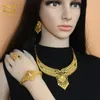 Charmarmband aniid dubai pläterade smycken set för kvinnor indisk örhänge och halsband nigeria marockansk brudtillgång bröllop armband gåvor 230901