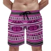 Men's Shorts Board Folk Art Nordic Cute Beach Trunks Minimalist Christmas Quick Dry Running Surf Plus Size Short Pants